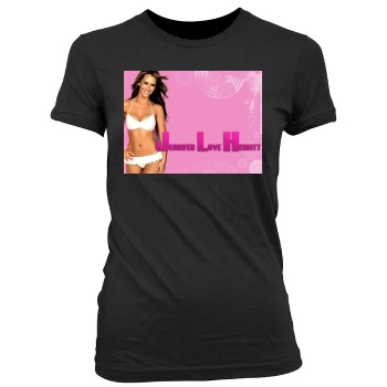 Jennifer Love Hewitt Women's Junior Cut Crewneck T-Shirt