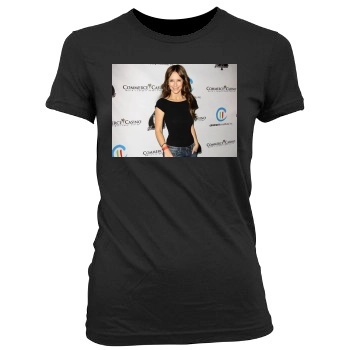 Jennifer Love Hewitt Women's Junior Cut Crewneck T-Shirt