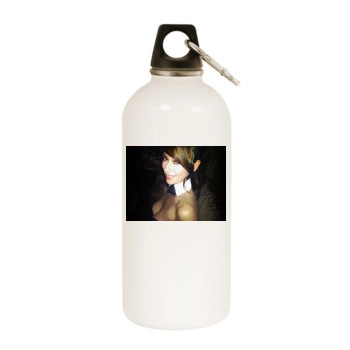 Jennifer Love Hewitt White Water Bottle With Carabiner