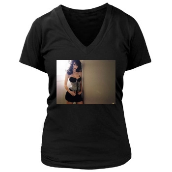 Jennifer Love Hewitt Women's Deep V-Neck TShirt