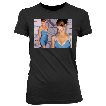 Jennifer Love Hewitt Women's Junior Cut Crewneck T-Shirt