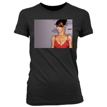 Jennifer Love Hewitt Women's Junior Cut Crewneck T-Shirt