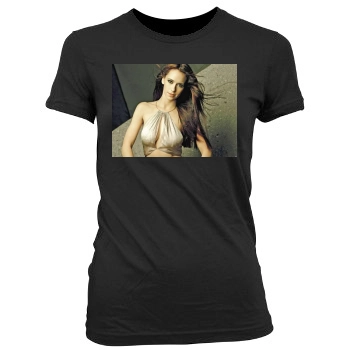 Jennifer Love Hewitt Women's Junior Cut Crewneck T-Shirt