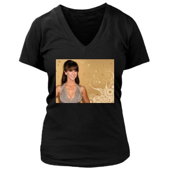 Jennifer Love Hewitt Women's Deep V-Neck TShirt