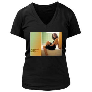 Jennifer Love Hewitt Women's Deep V-Neck TShirt