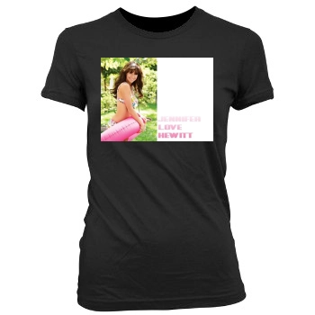 Jennifer Love Hewitt Women's Junior Cut Crewneck T-Shirt