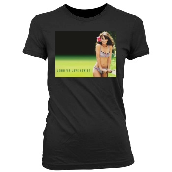 Jennifer Love Hewitt Women's Junior Cut Crewneck T-Shirt