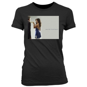 Jennifer Love Hewitt Women's Junior Cut Crewneck T-Shirt