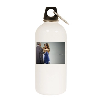 Jennifer Love Hewitt White Water Bottle With Carabiner