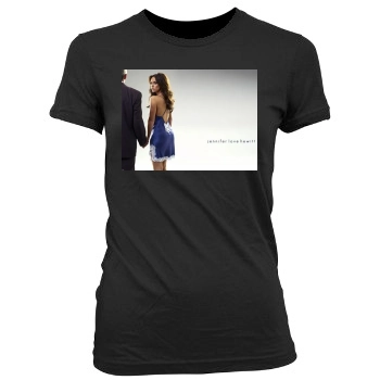 Jennifer Love Hewitt Women's Junior Cut Crewneck T-Shirt