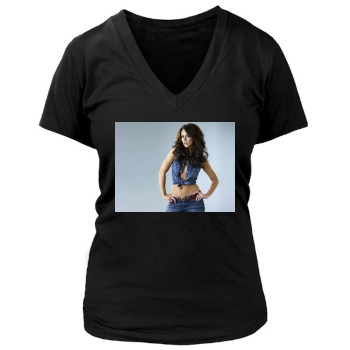 Jennifer Love Hewitt Women's Deep V-Neck TShirt