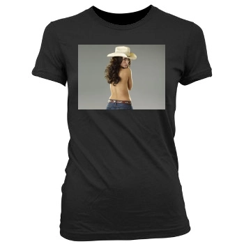 Jennifer Love Hewitt Women's Junior Cut Crewneck T-Shirt