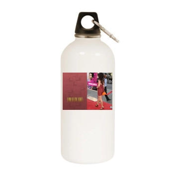 Jennifer Love Hewitt White Water Bottle With Carabiner