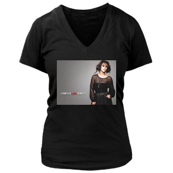 Jennifer Love Hewitt Women's Deep V-Neck TShirt