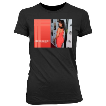 Jennifer Love Hewitt Women's Junior Cut Crewneck T-Shirt