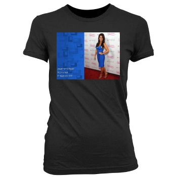 Jennifer Love Hewitt Women's Junior Cut Crewneck T-Shirt