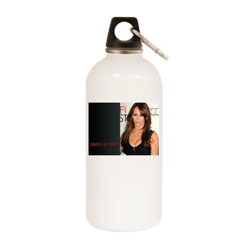 Jennifer Love Hewitt White Water Bottle With Carabiner