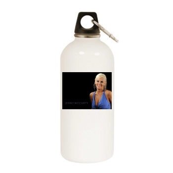 Jenny McCarthy White Water Bottle With Carabiner