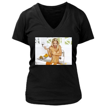 Jenny McCarthy Women's Deep V-Neck TShirt