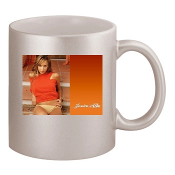 Jessica Alba 11oz Metallic Silver Mug