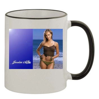 Jessica Alba 11oz Colored Rim & Handle Mug