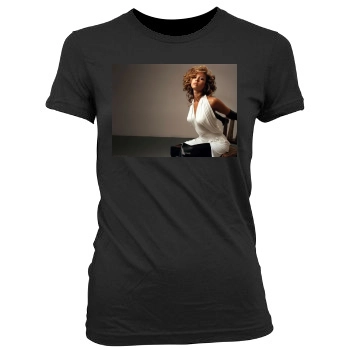 Jessica Alba Women's Junior Cut Crewneck T-Shirt