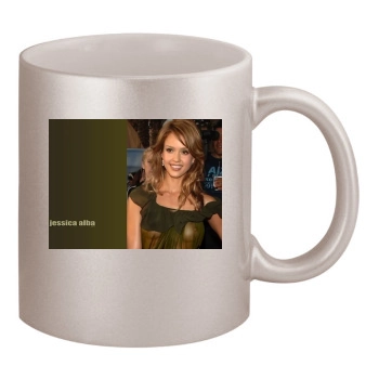 Jessica Alba 11oz Metallic Silver Mug