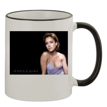 Jessica Alba 11oz Colored Rim & Handle Mug