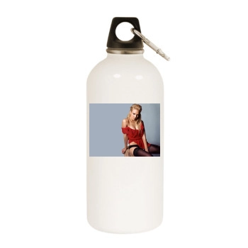 Jessica Alba White Water Bottle With Carabiner