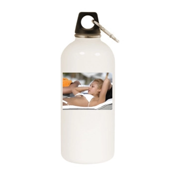 Jessica Alba White Water Bottle With Carabiner