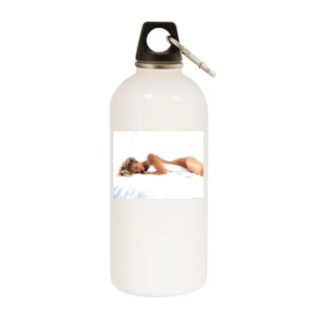 Jessica Alba White Water Bottle With Carabiner