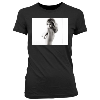 Jessica Alba Women's Junior Cut Crewneck T-Shirt