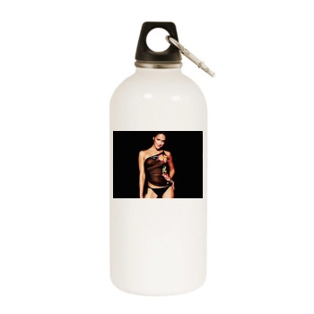 Jessica Alba White Water Bottle With Carabiner