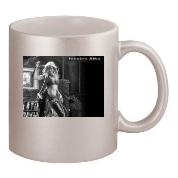 Jessica Alba 11oz Metallic Silver Mug