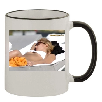 Jessica Alba 11oz Colored Rim & Handle Mug