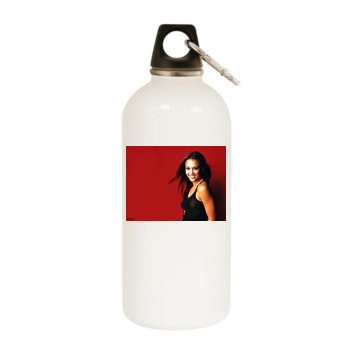 Jessica Alba White Water Bottle With Carabiner