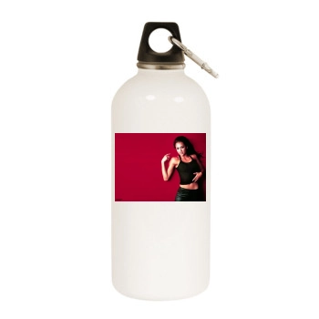 Jessica Alba White Water Bottle With Carabiner