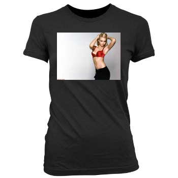 Jessica Alba Women's Junior Cut Crewneck T-Shirt