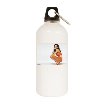 Jessica Alba White Water Bottle With Carabiner