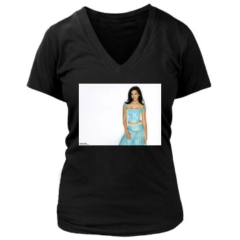 Jessica Alba Women's Deep V-Neck TShirt