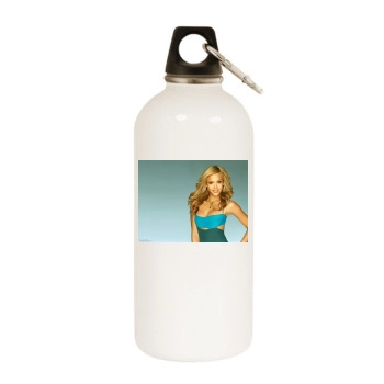 Jessica Alba White Water Bottle With Carabiner