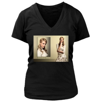 Jessica Alba Women's Deep V-Neck TShirt