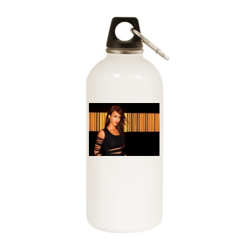 Jessica Alba White Water Bottle With Carabiner