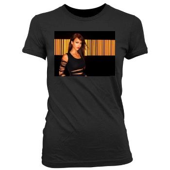 Jessica Alba Women's Junior Cut Crewneck T-Shirt