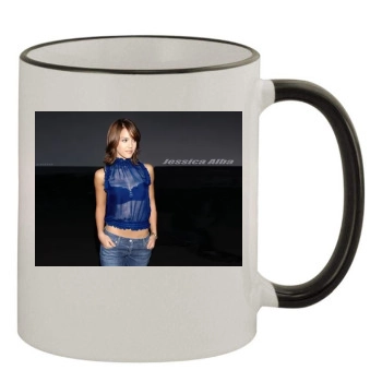 Jessica Alba 11oz Colored Rim & Handle Mug