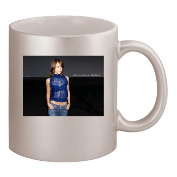 Jessica Alba 11oz Metallic Silver Mug
