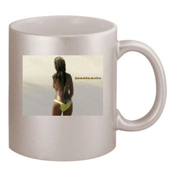 Jessica Alba 11oz Metallic Silver Mug