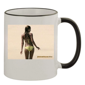 Jessica Alba 11oz Colored Rim & Handle Mug