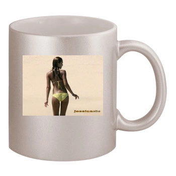 Jessica Alba 11oz Metallic Silver Mug