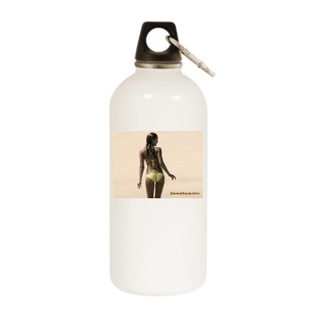 Jessica Alba White Water Bottle With Carabiner